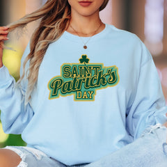 "Saint Patrick's Day" | Retro Typography Unisex Adult Long Sleeve T-Shirt | Festive Celebration