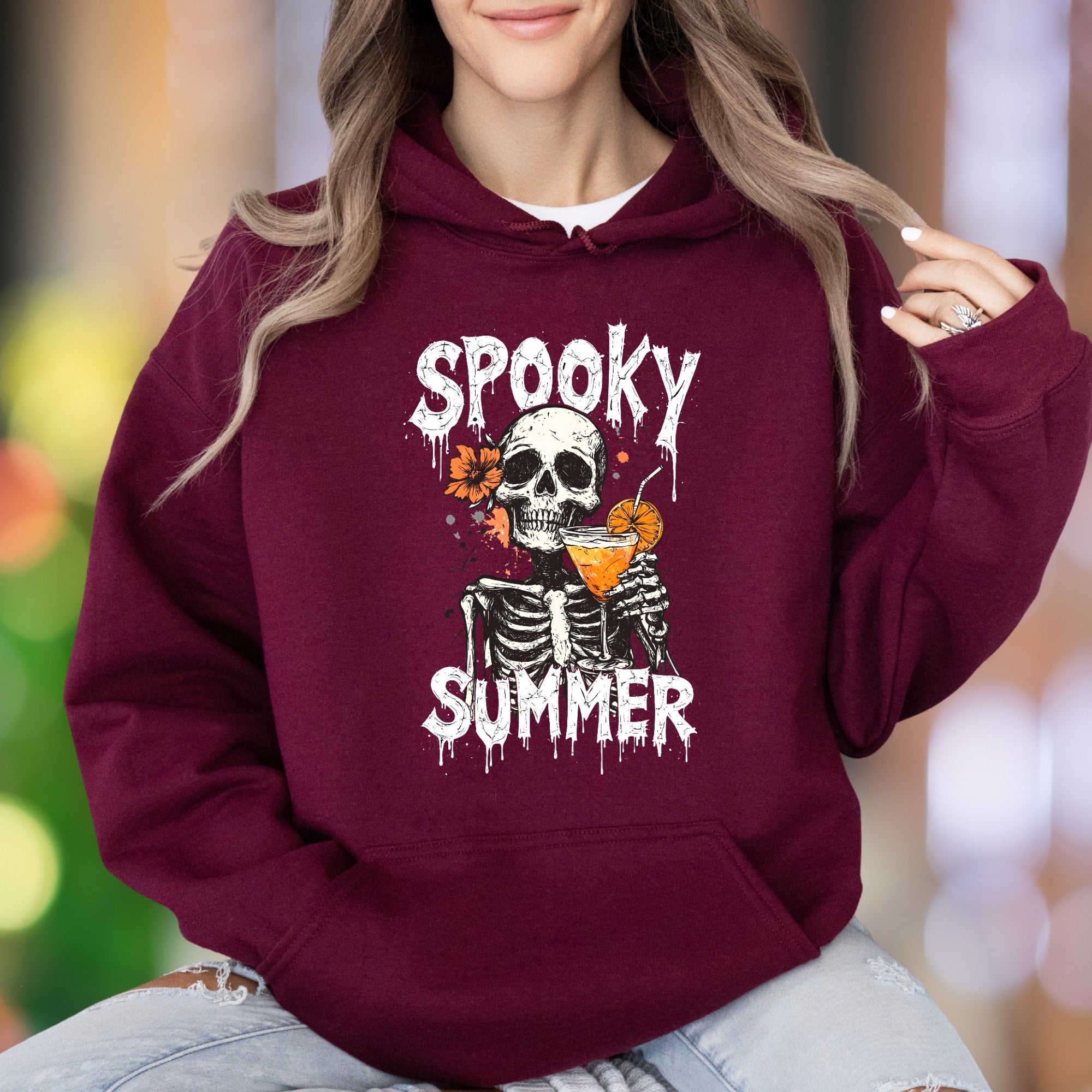 "Spooky Summer" | Gothic Retro Unisex Adult Hoodie | Humorous Lifestyle