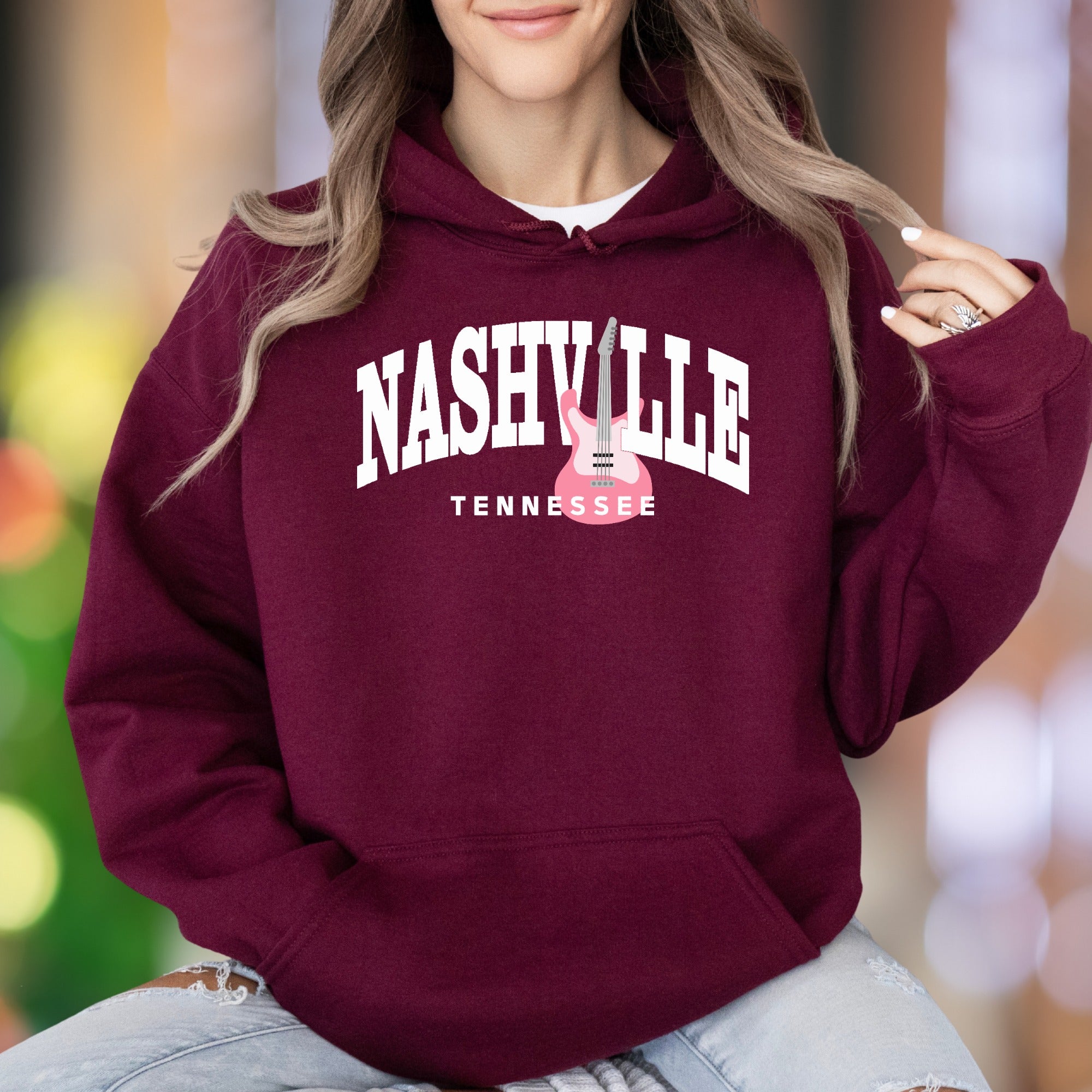 "Nashville Tennessee" | Graphic Music Unisex Adult Hoodie | Local Pride Apparel