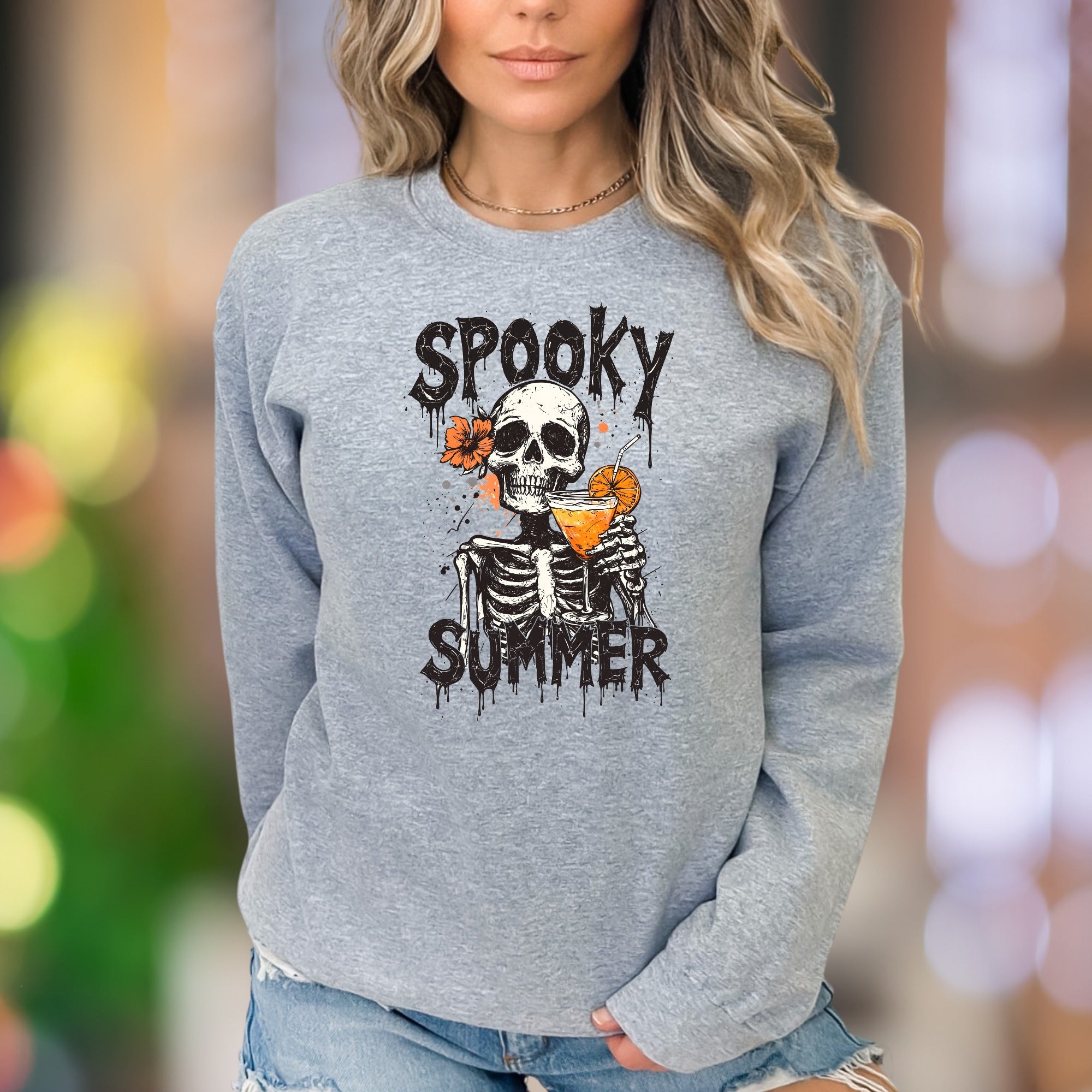 "Spooky Summer" | Graphic Humor Unisex Adult Sweatshirt | Quirky Lifestyle