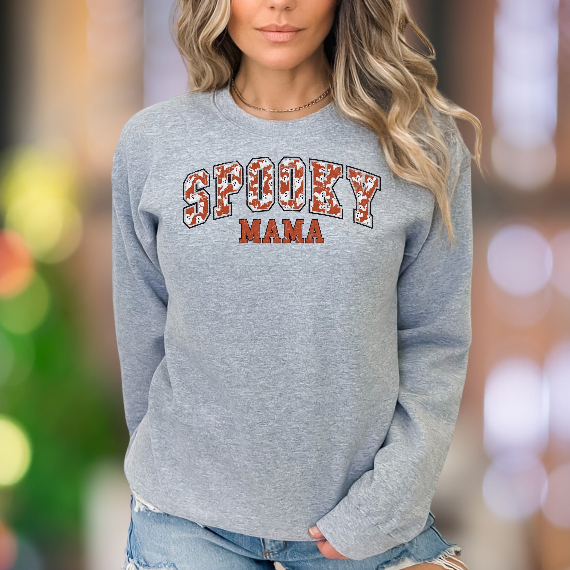 "Spooky Mama" | Halloween Graphic Unisex Adult Sweatshirt | Festive Lifestyle