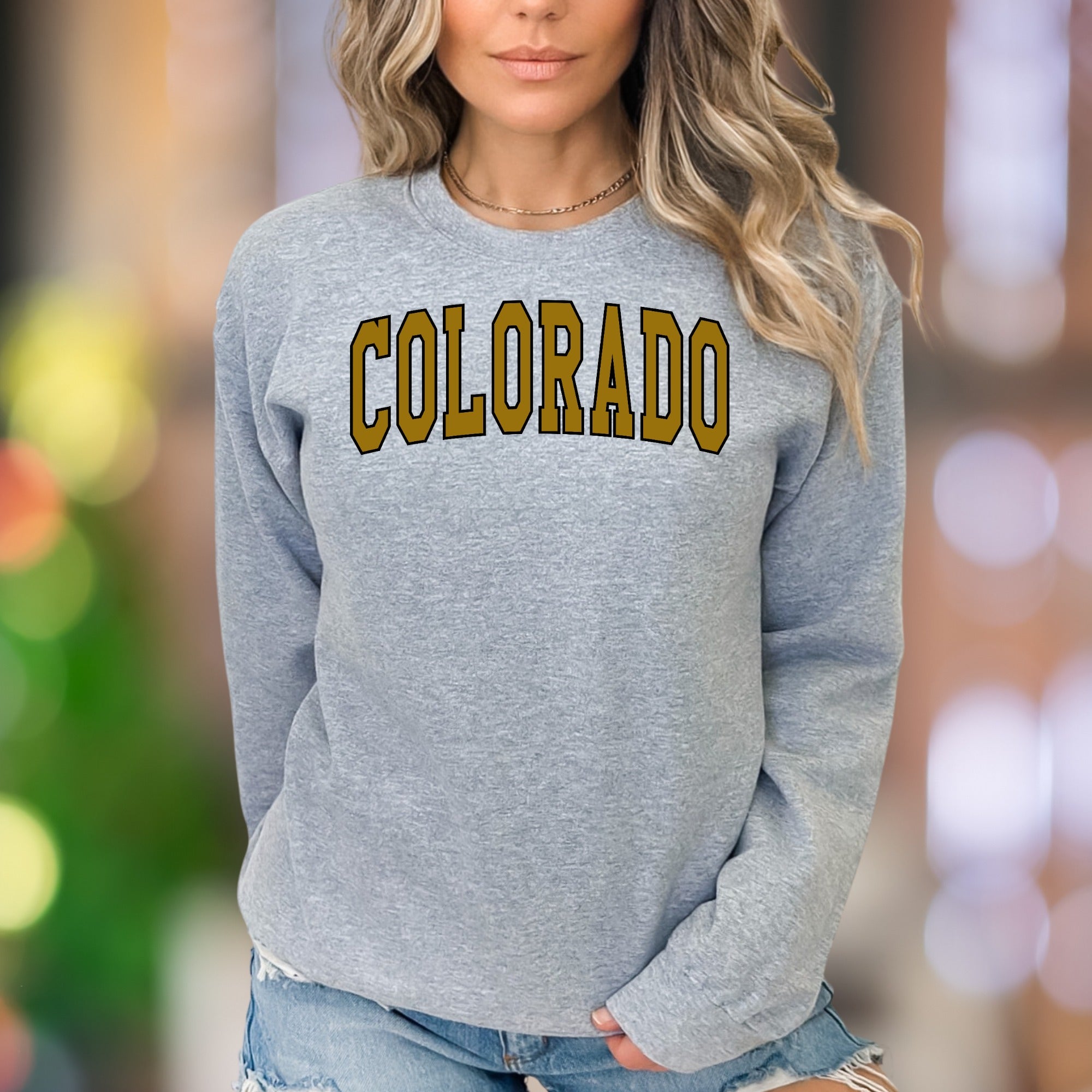 "COLORADO" | Collegiate Style Unisex Adult Sweatshirt | State Pride Apparel