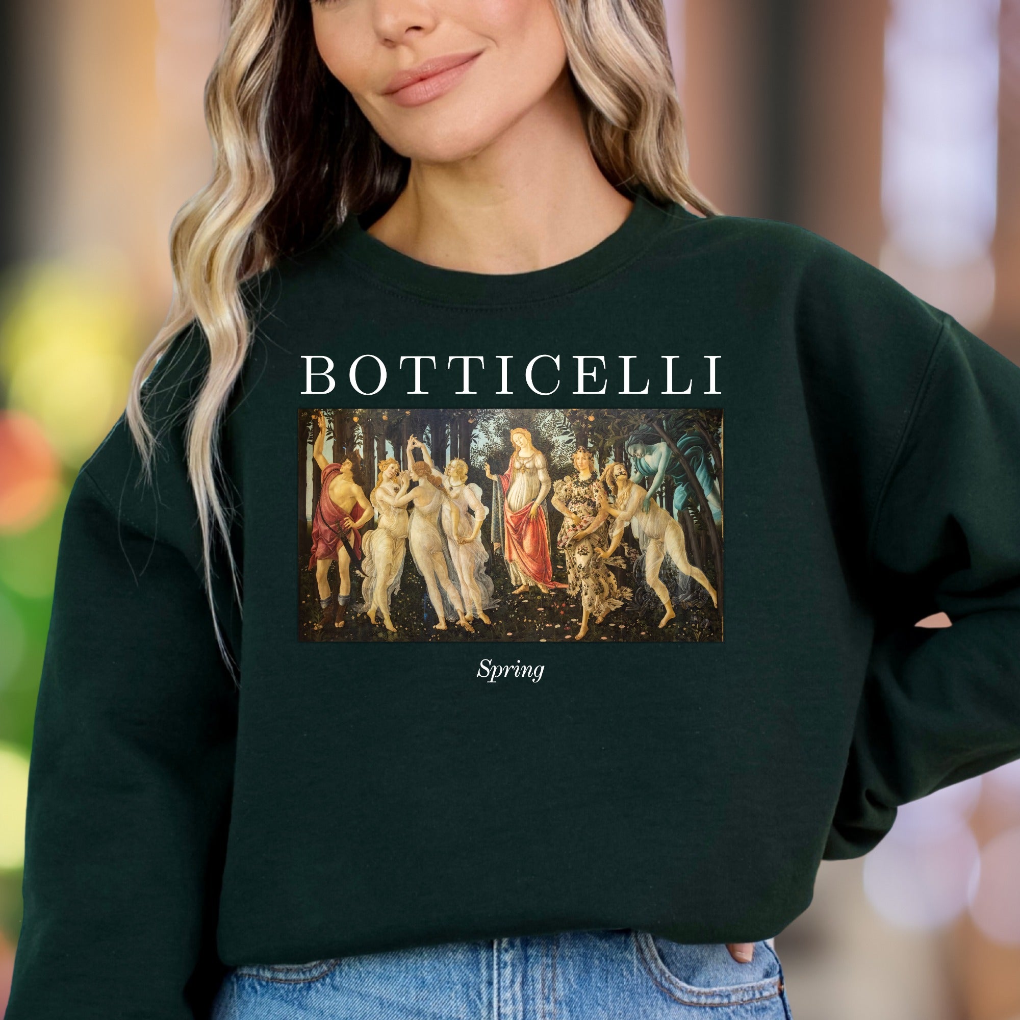 "BOTTICELLI Spring" | Renaissance Art Unisex Adult Sweatshirt | Artistic Lifestyle