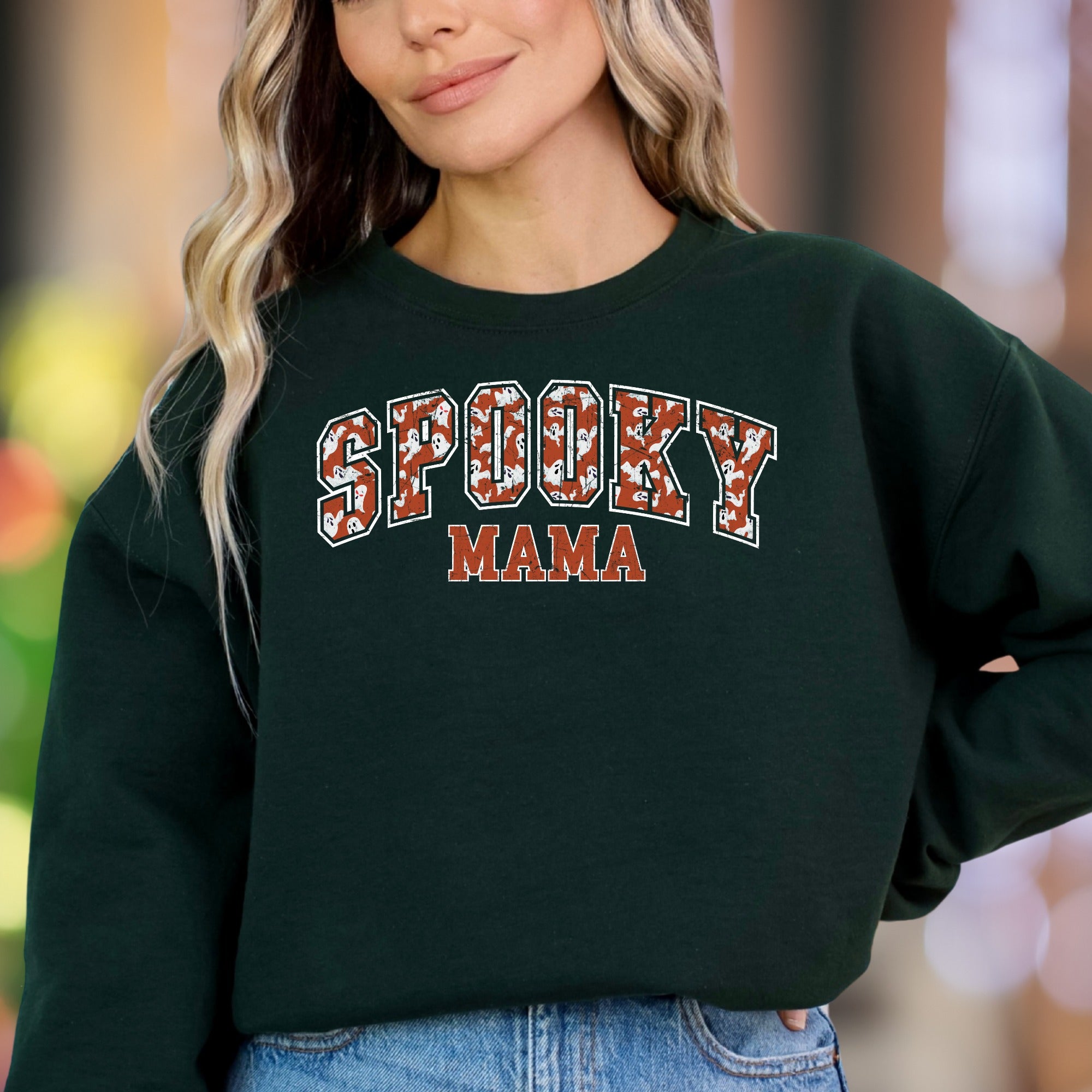 "Spooky Mama" | Halloween Graphic Unisex Adult Sweatshirt | Festive Lifestyle