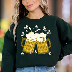 "Cheers & Shamrocks" | Retro St. Patrick's Day Unisex Adult Sweatshirt | Festive Lifestyle
