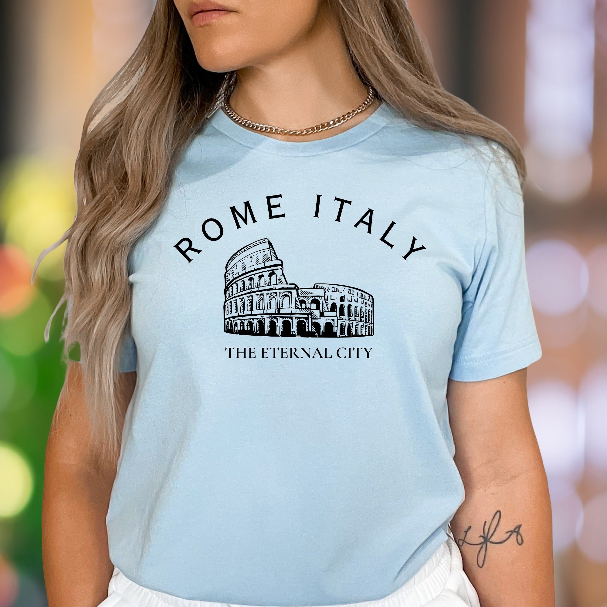 "Rome Italy The Eternal City" | Vintage Colosseum Unisex Adult T-Shirt | Travel Lifestyle