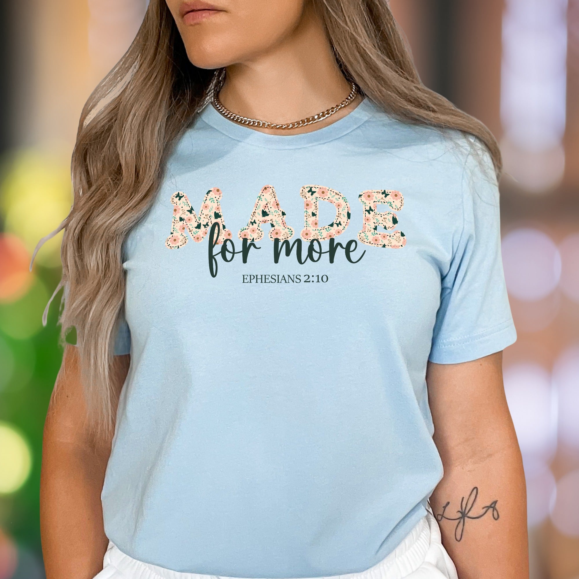 "MADE for more" | Floral Graphic Unisex Adult T-Shirt | Empowering Lifestyle