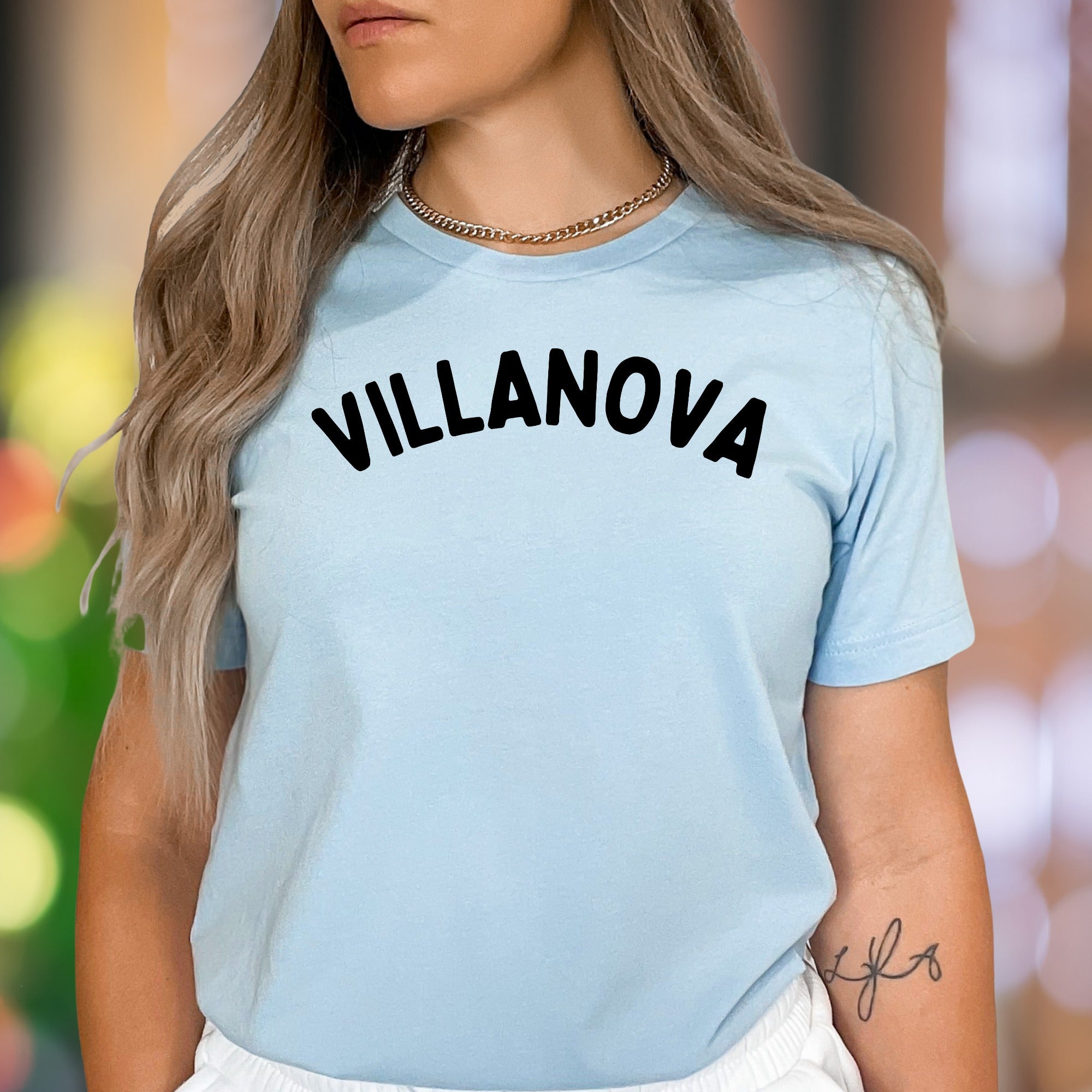 "Villanova" | Arched Text Unisex Adult T-Shirt | Classic University Style