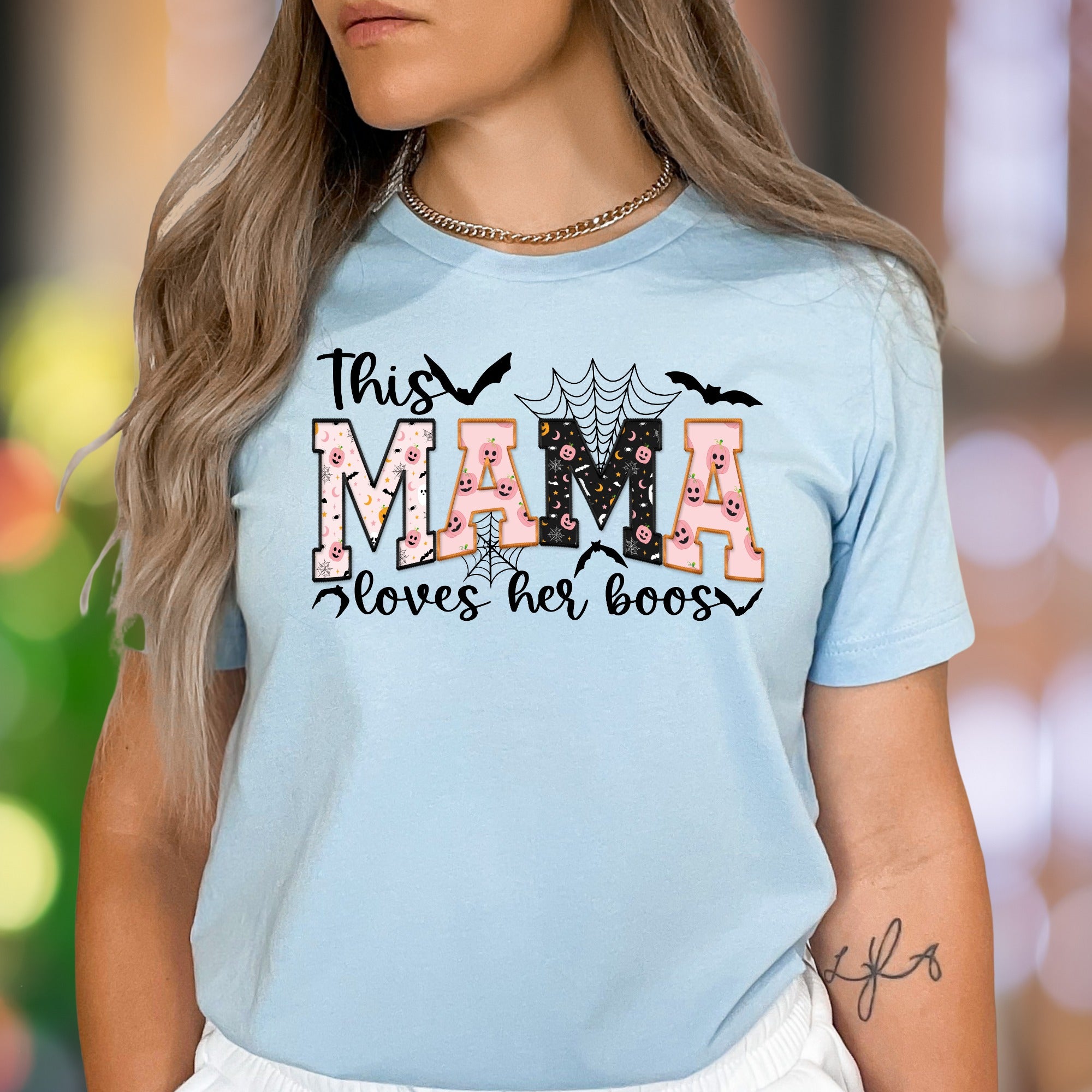 "This Mama Loves Her Boos" | Halloween Graphic Unisex Adult T-Shirt | Funny Lifestyle