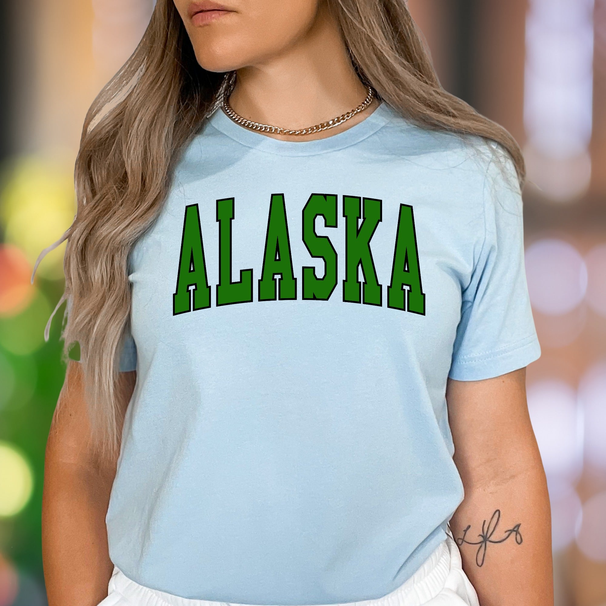 "ALASKA" | Varsity Typography Unisex Adult T-Shirt | State Pride Lifestyle