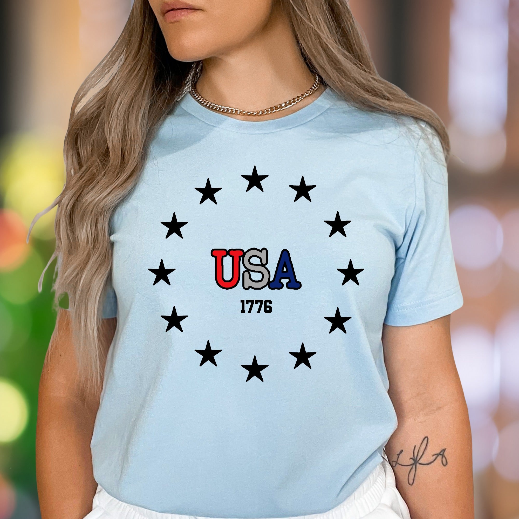 "USA 1776" | Retro Patriotic Unisex Adult T-Shirt | American Heritage