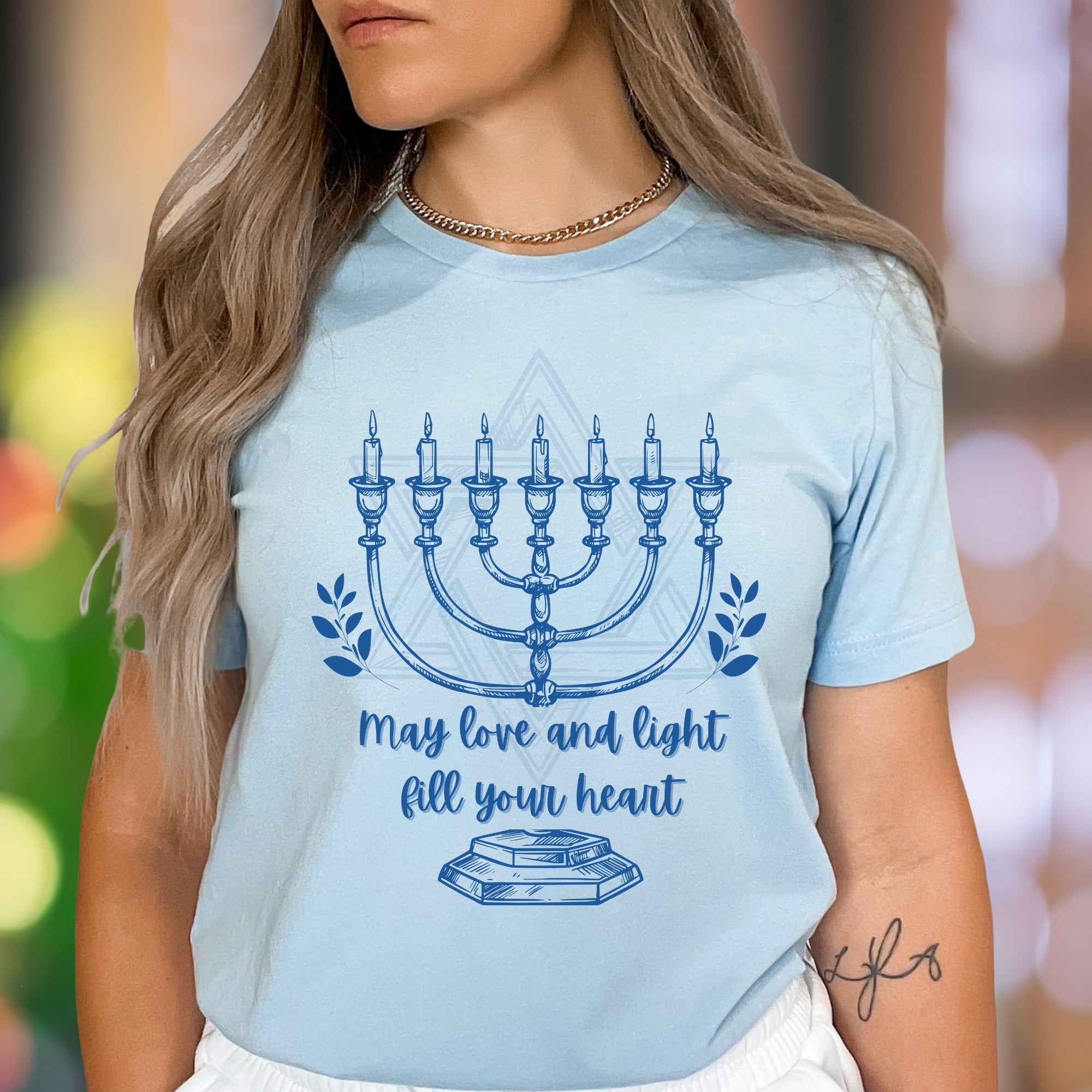 "May Love And Light Fill Your Heart" | Hand-Drawn Graphic Unisex Adult T-Shirt | Heartfelt Lifestyle