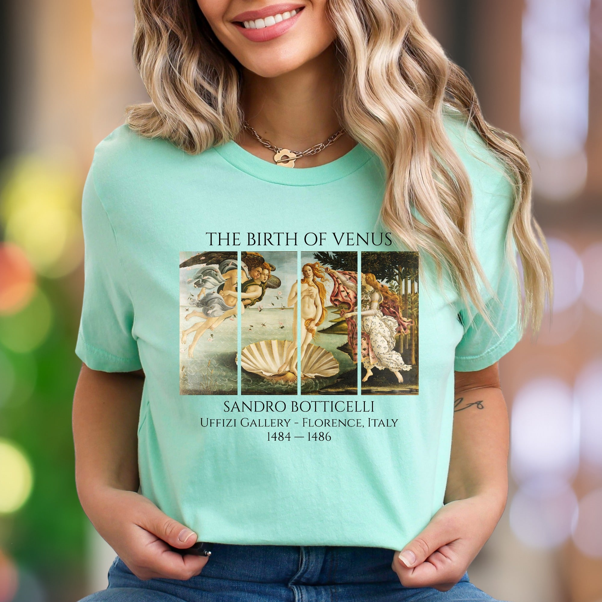 "THE BIRTH OF VENUS" | Art History Graphic Unisex Adult T-Shirt | Renaissance Masterpiece