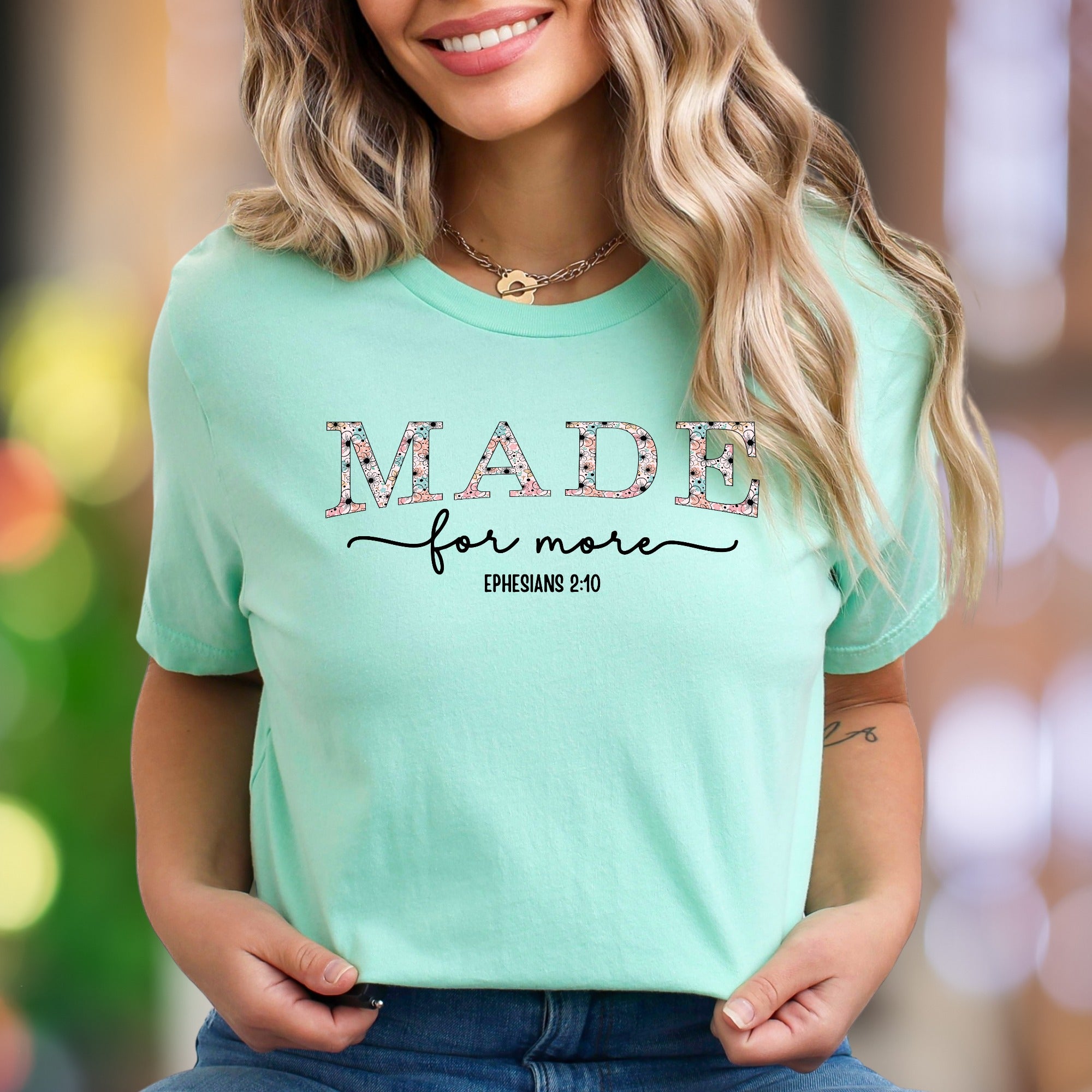 "MADE for more" | Floral Graphic Unisex Adult T-Shirt | Empowering Lifestyle