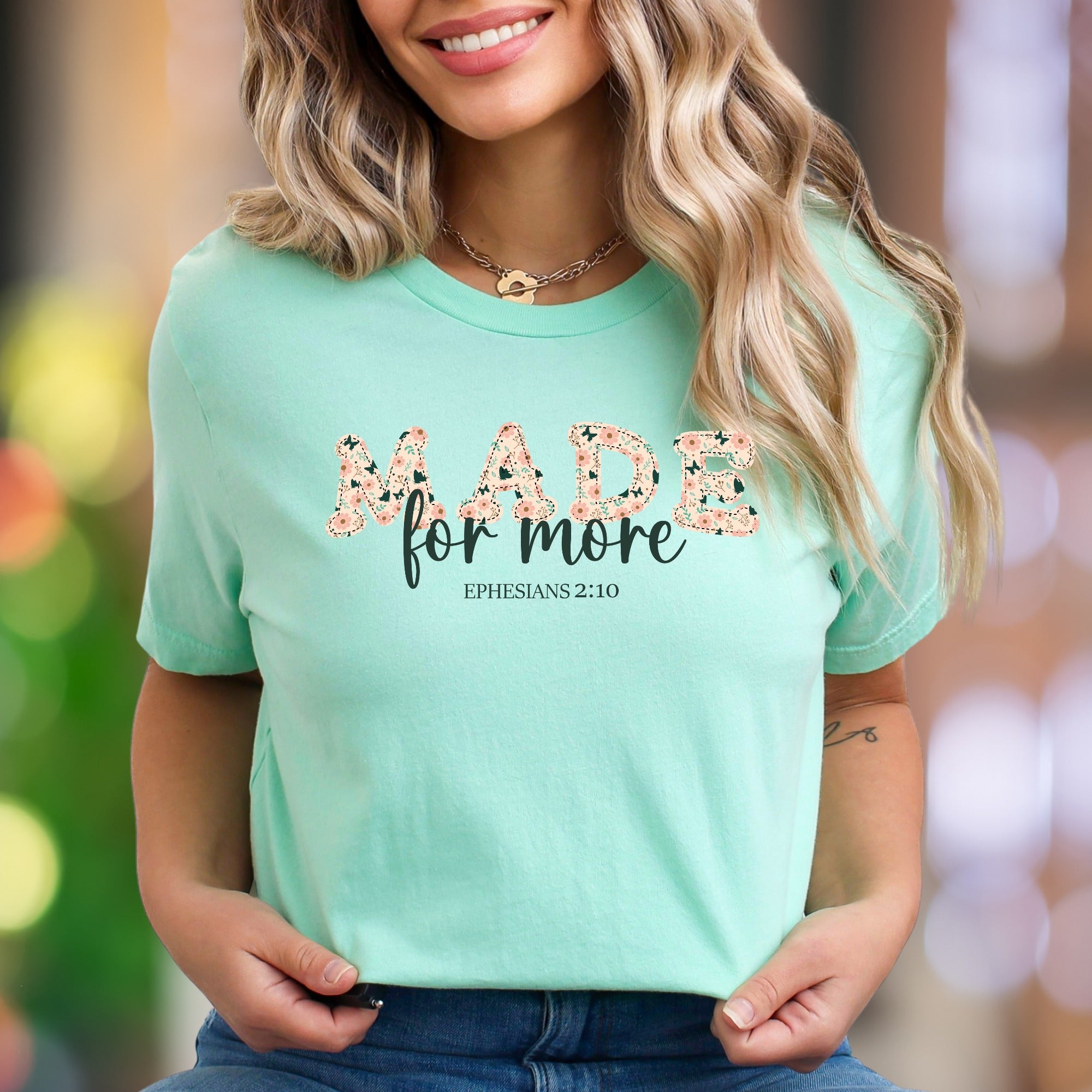 "MADE for more" | Floral Graphic Unisex Adult T-Shirt | Empowering Lifestyle