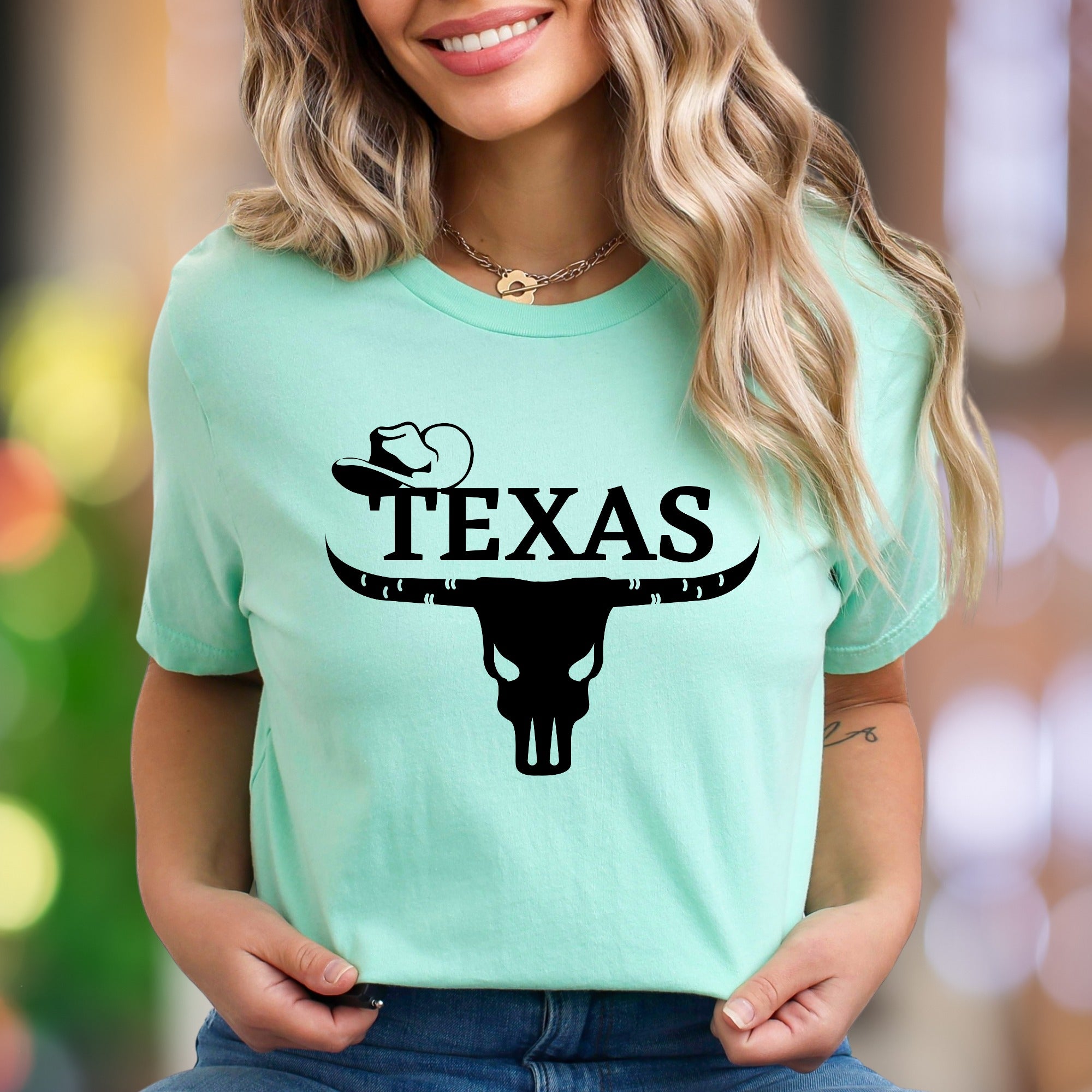 "TEXAS" | Cowboy Skull Graphic Unisex Adult T-Shirt | Western Lifestyle Apparel
