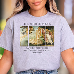 "THE BIRTH OF VENUS" | Art History Graphic Unisex Adult T-Shirt | Renaissance Masterpiece
