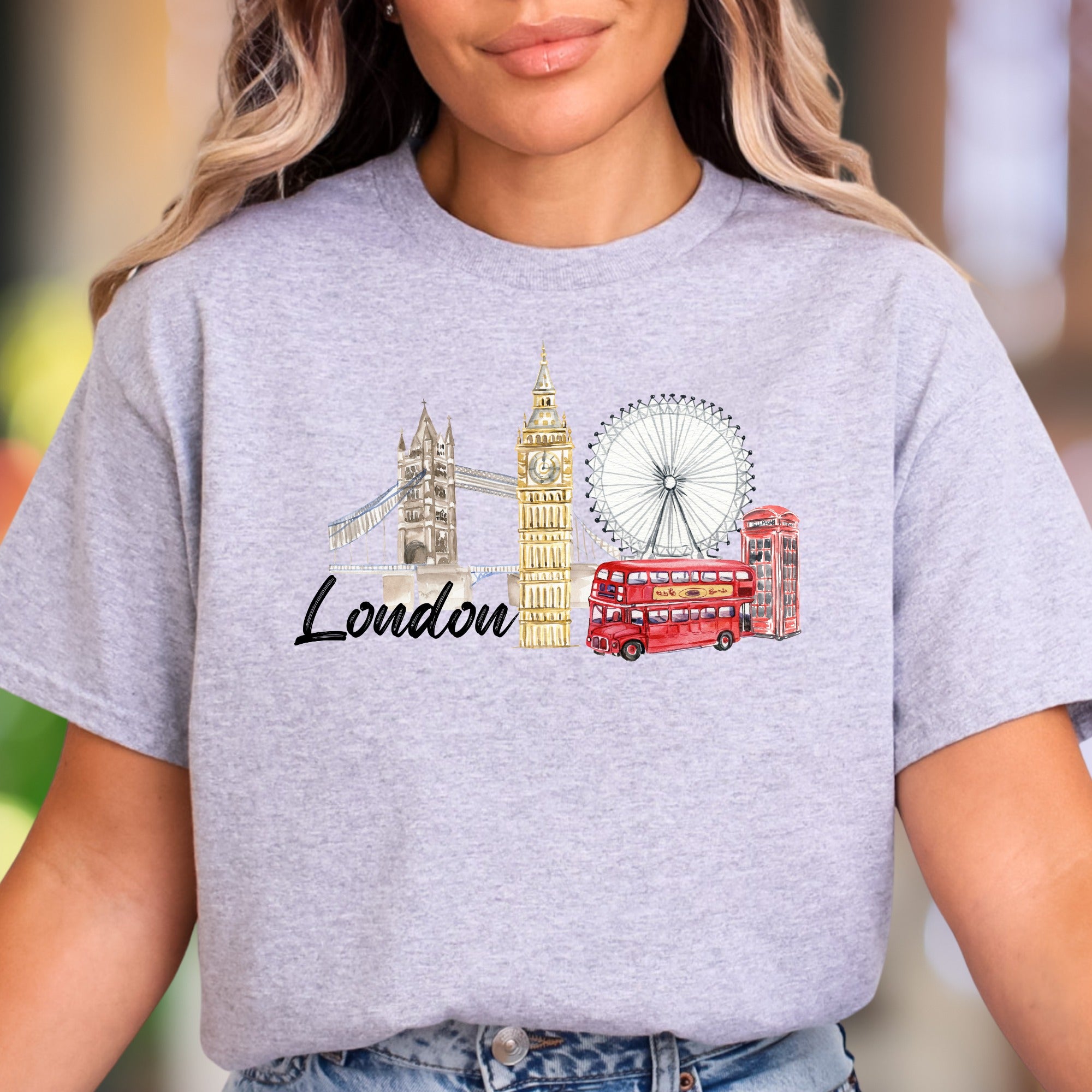 "London" | Iconic Cityscape Unisex Adult T-Shirt | Travel Lifestyle