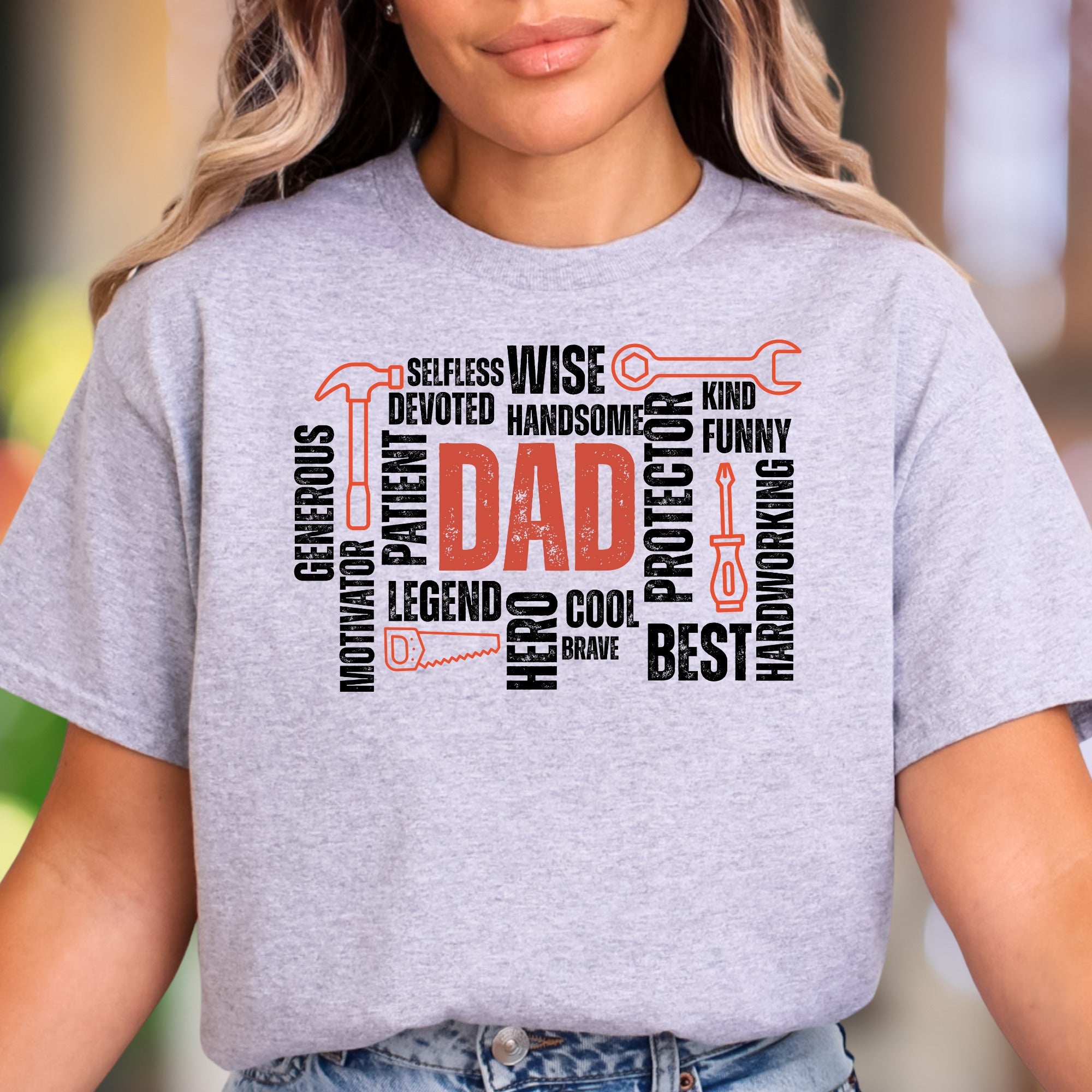 "DAD" Defined | Word Cloud Typography Unisex Adult T-Shirt | Family Love Lifestyle