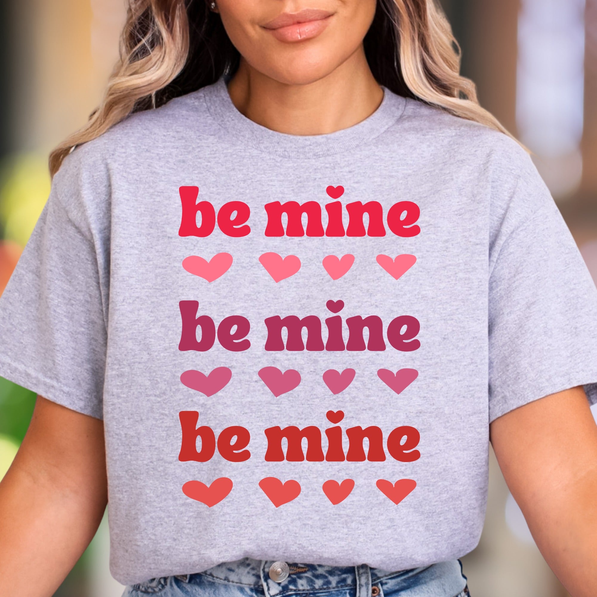 "be mine" | Retro Typography Unisex Adult T-Shirt | Affectionate Lifestyle