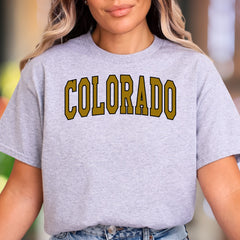 "Colorado" | Bold Typography Unisex Adult T-Shirt | State Pride & Casual Style