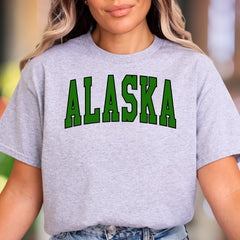 "ALASKA" | Varsity Typography Unisex Adult T-Shirt | State Pride Lifestyle