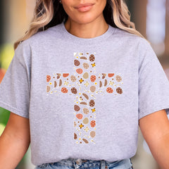 "Easter Cross" | Festive Pattern Unisex Adult T-Shirt | Holiday Lifestyle