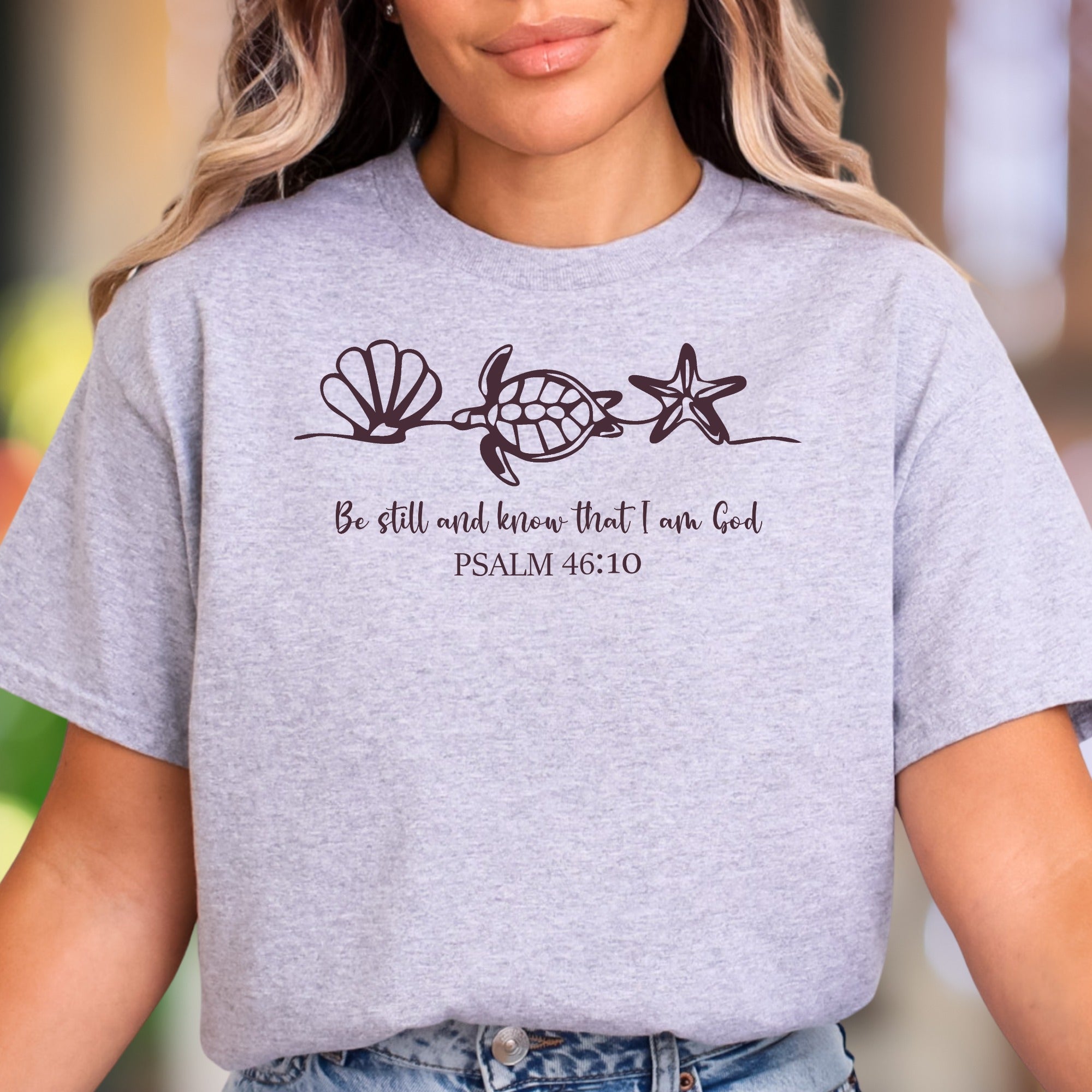 "Be Still and Know That I Am God" | Sea Life Graphic Unisex Adult T-Shirt | Faith-Inspired Lifestyle