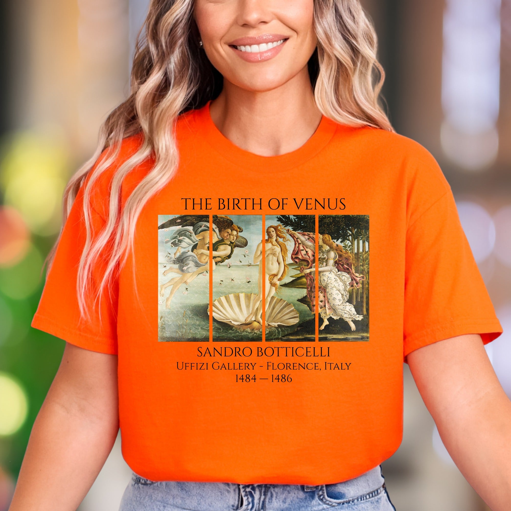 "THE BIRTH OF VENUS" | Art History Graphic Unisex Adult T-Shirt | Renaissance Masterpiece