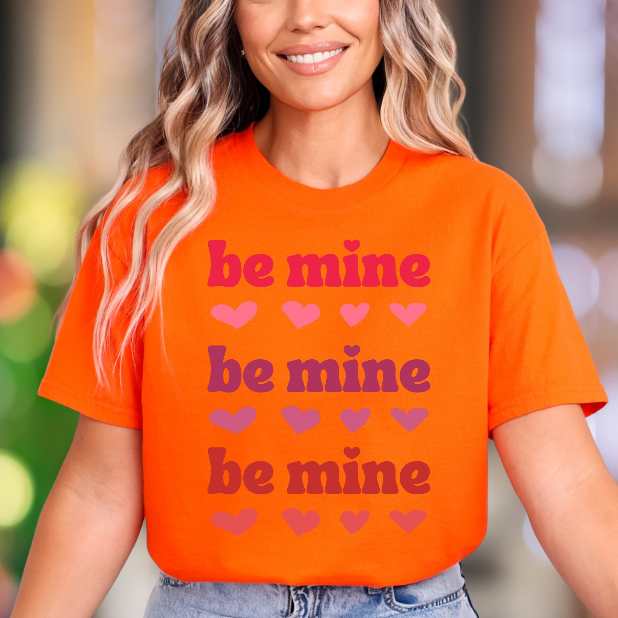 "be mine" | Retro Typography Unisex Adult T-Shirt | Affectionate Lifestyle