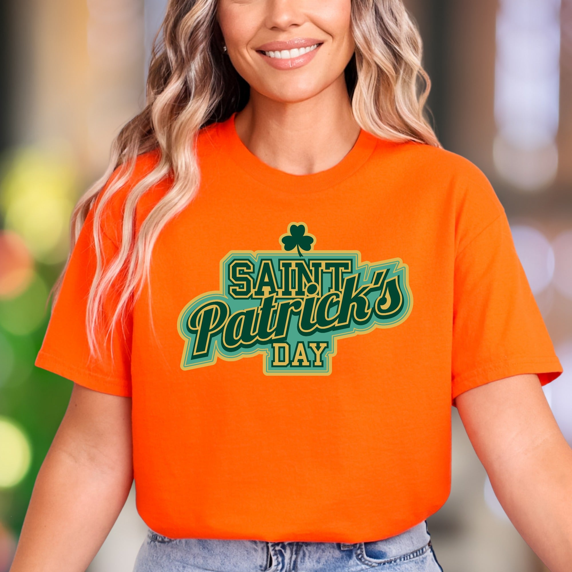"Saint Patrick's Day" | Retro Typography Unisex Adult T-Shirt | Festive Celebration Wear