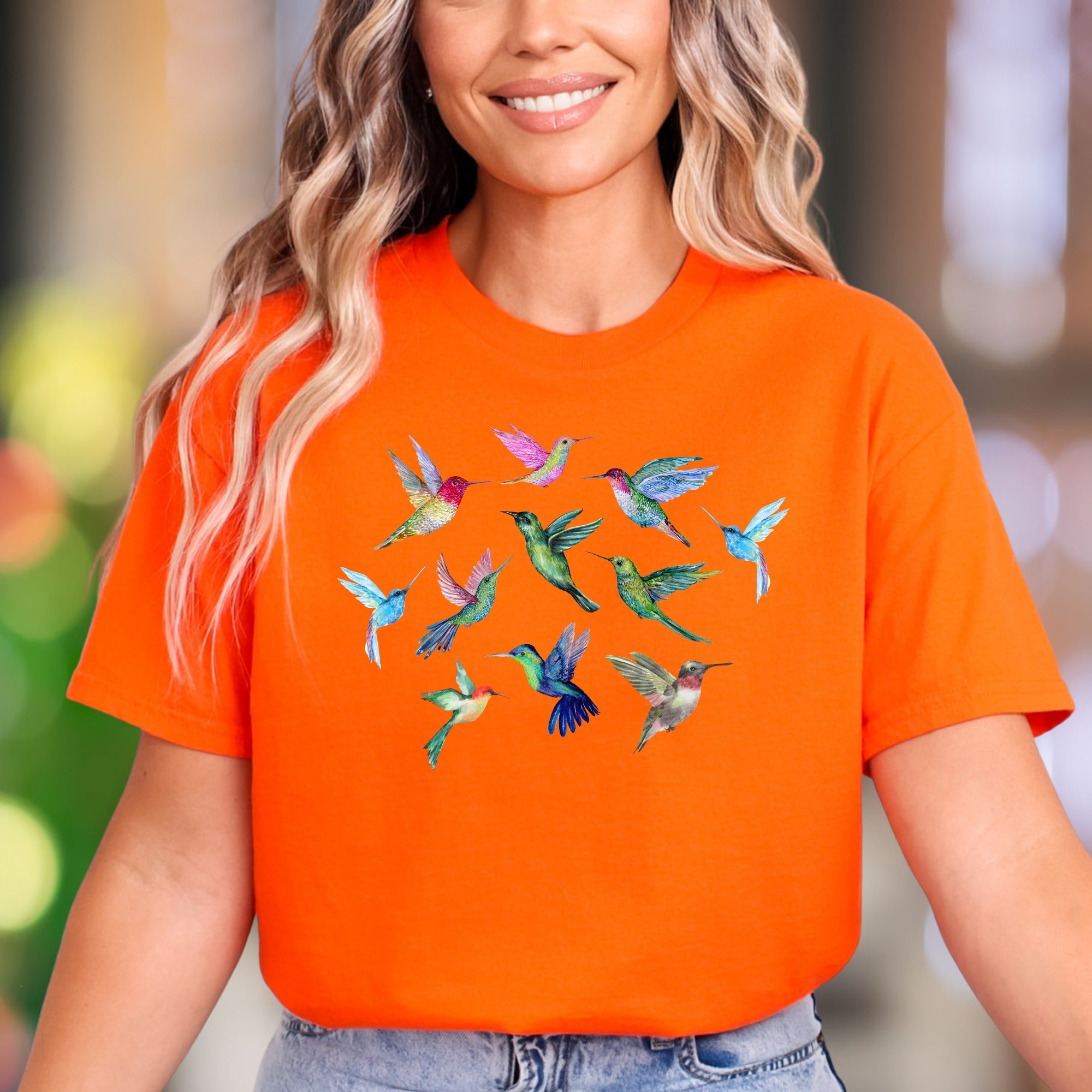 "Hummingbird Flock" | Colorful Nature Unisex Adult T-Shirt | Peaceful Lifestyle