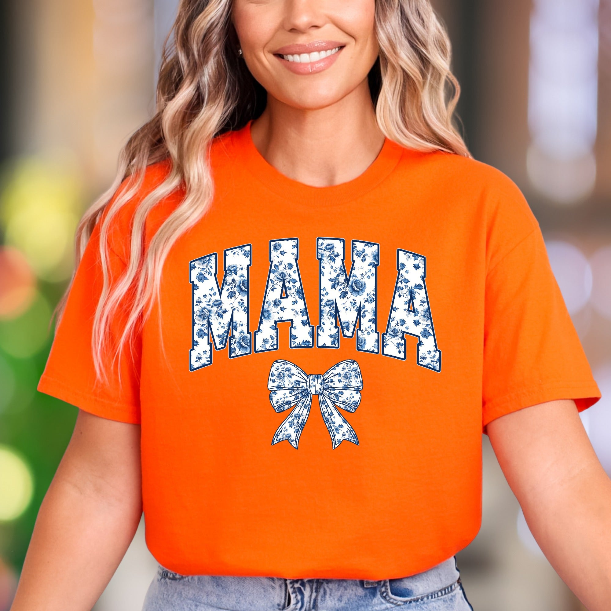 "MAMA" Floral Arch Unisex Adult T-Shirt | Chintz Pattern Lifestyle