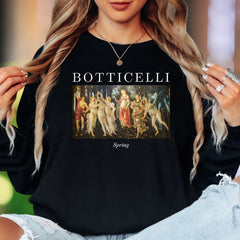 "BOTTICELLI Spring" | Renaissance Art Unisex Adult Long Sleeve T-Shirt | Artistic Expression