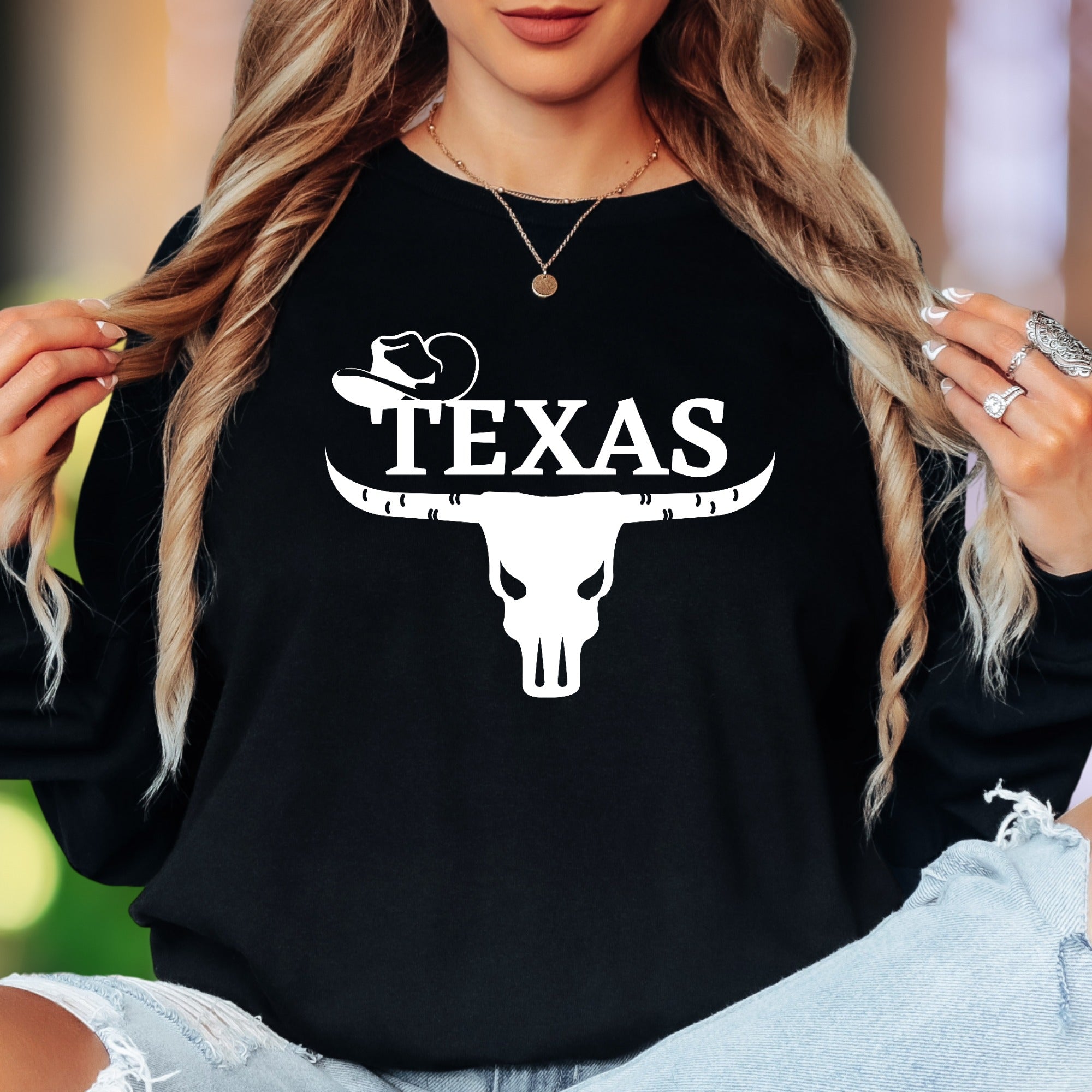 "TEXAS" | Western Graphic Unisex Adult Long Sleeve T-Shirt | Lone Star Lifestyle