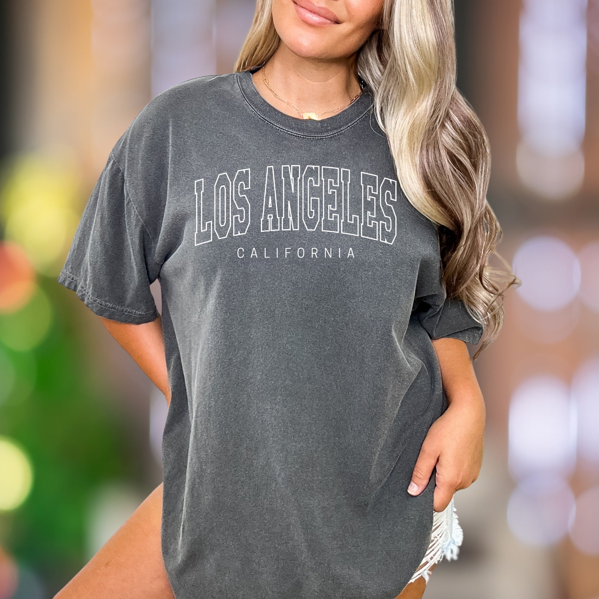 "LOS ANGELES CALIFORNIA" | Comfort Colors Unisex Adult T-Shirt | Retro City Vibe