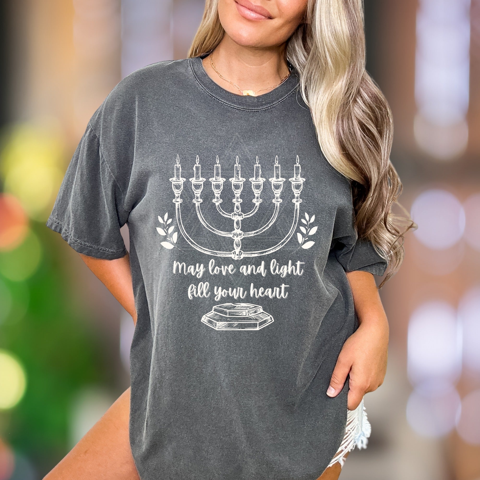 "May Love and Light Fill Your Heart" | Comfort Colors Unisex Adult T-Shirt | Heartfelt Message Tee