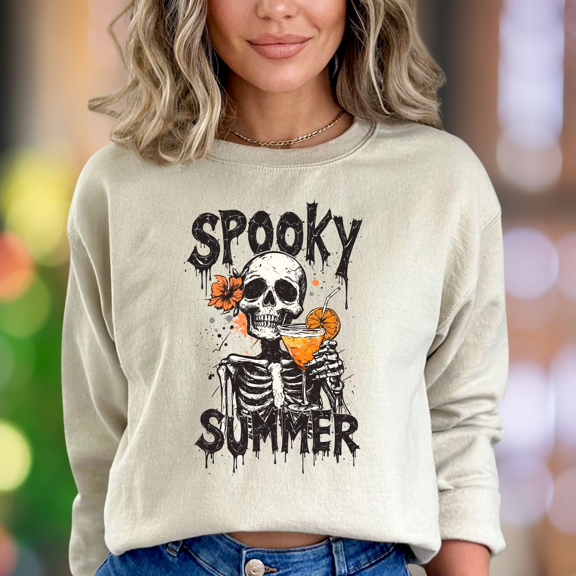 "Spooky Summer" | Graphic Humor Unisex Adult Sweatshirt | Quirky Lifestyle