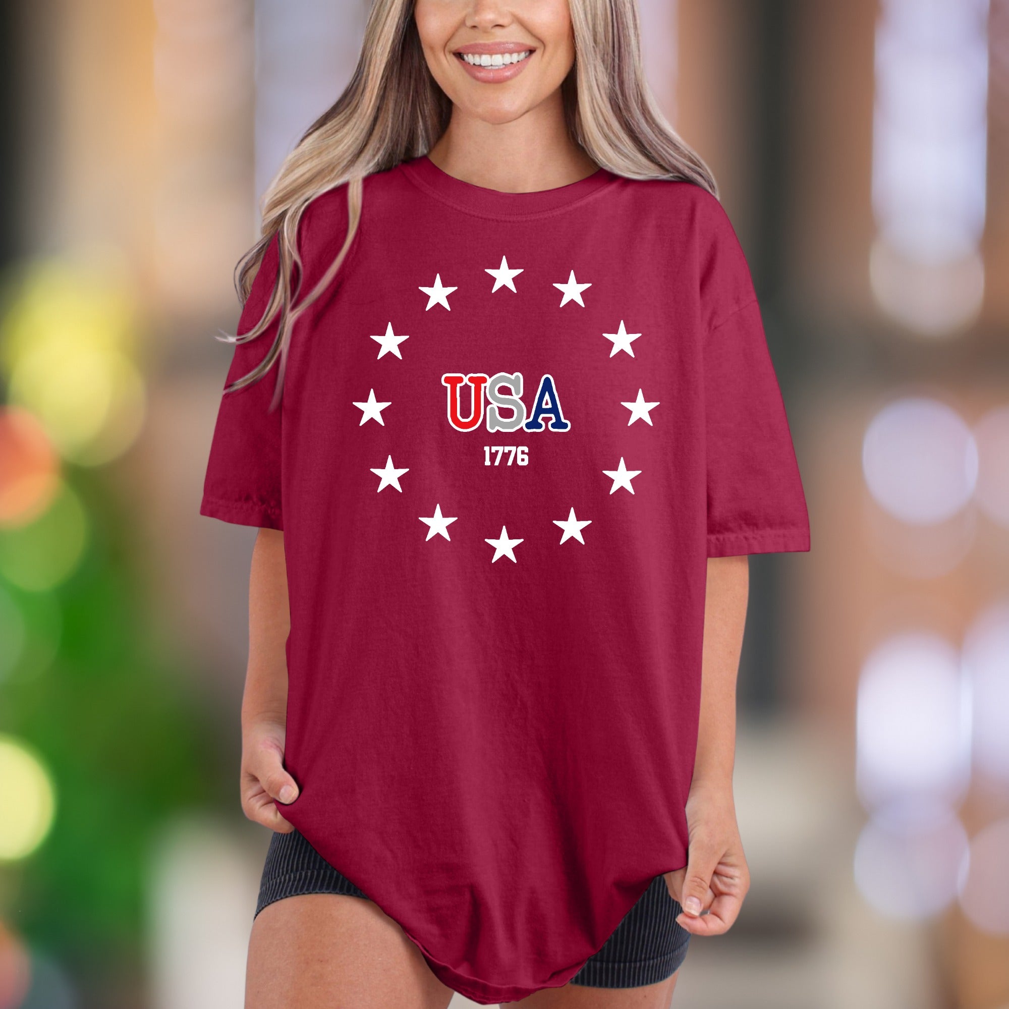 "USA 1776" | Comfort Colors Unisex Adult T-Shirt | Patriotic Vintage Style