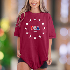 "USA 1776" | Comfort Colors Unisex Adult T-Shirt | Patriotic Vintage Style