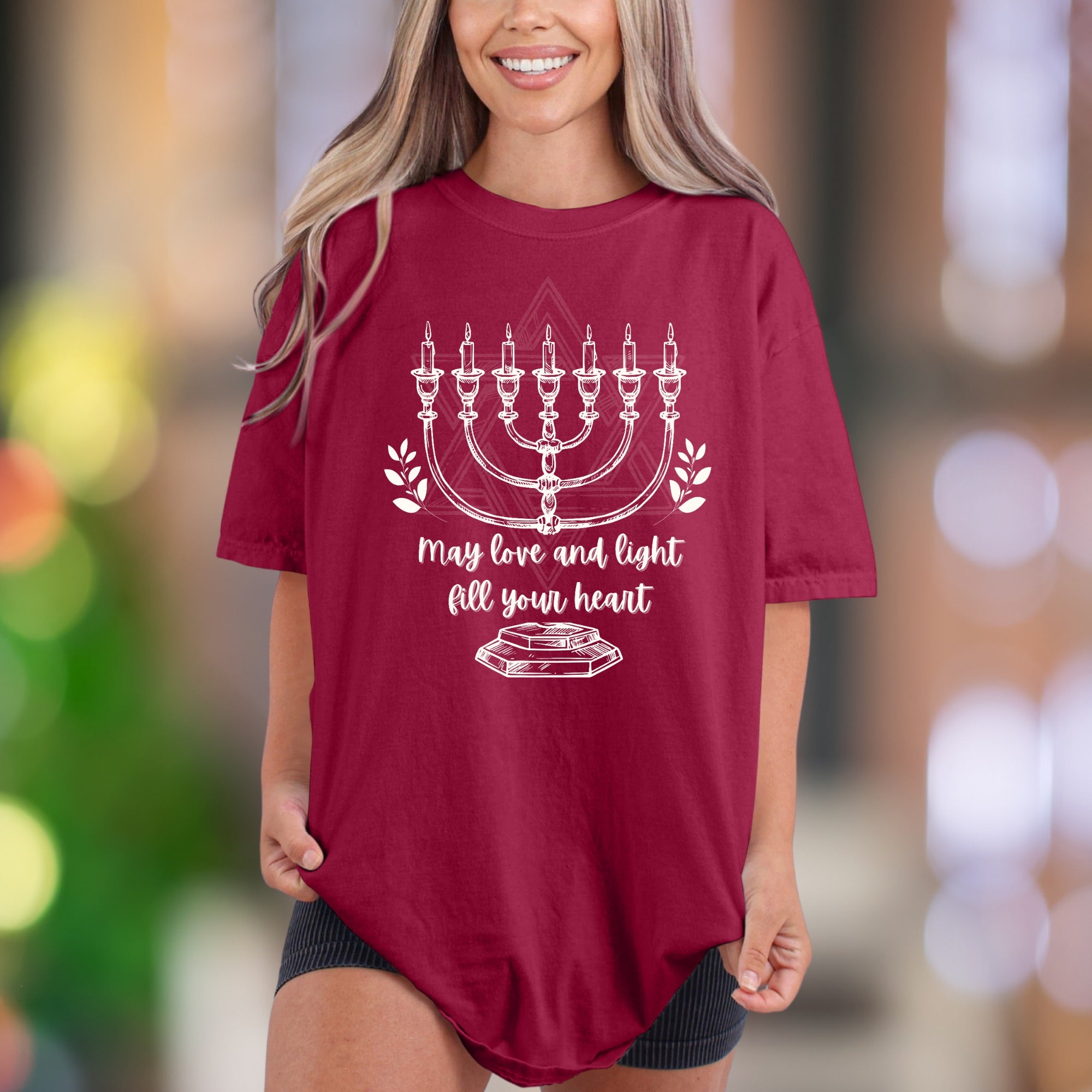 "May Love and Light Fill Your Heart" | Comfort Colors Unisex Adult T-Shirt | Heartfelt Message Tee