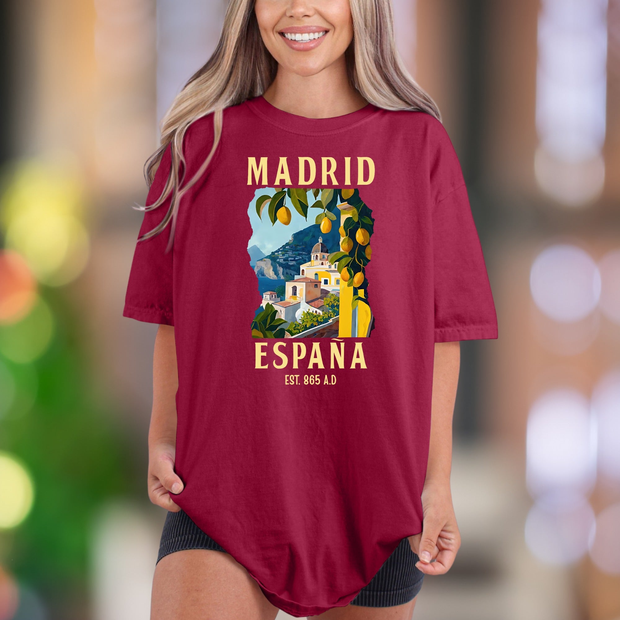 Madrid España Est. 865 A.D. | Comfort Colors Unisex Adult T-Shirt | Vintage Travel Lifestyle