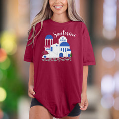 "Santorini" | Comfort Colors Unisex Adult T-Shirt | Travel & Wanderlust Style