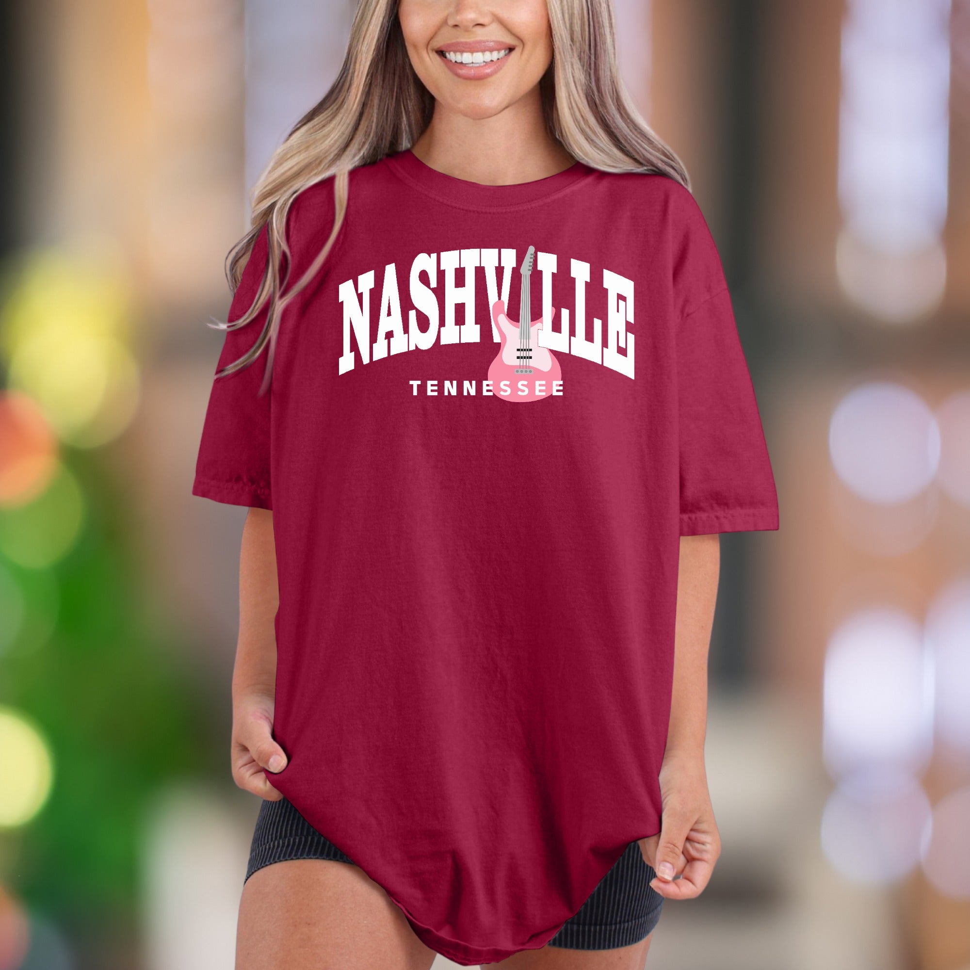 "Nashville Tennessee" Comfort Colors Unisex Adult T-Shirt | Music City Lifestyle Tee