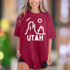 "UTAH" | Comfort Colors Unisex Adult T-Shirt | Minimal Nature Landscape
