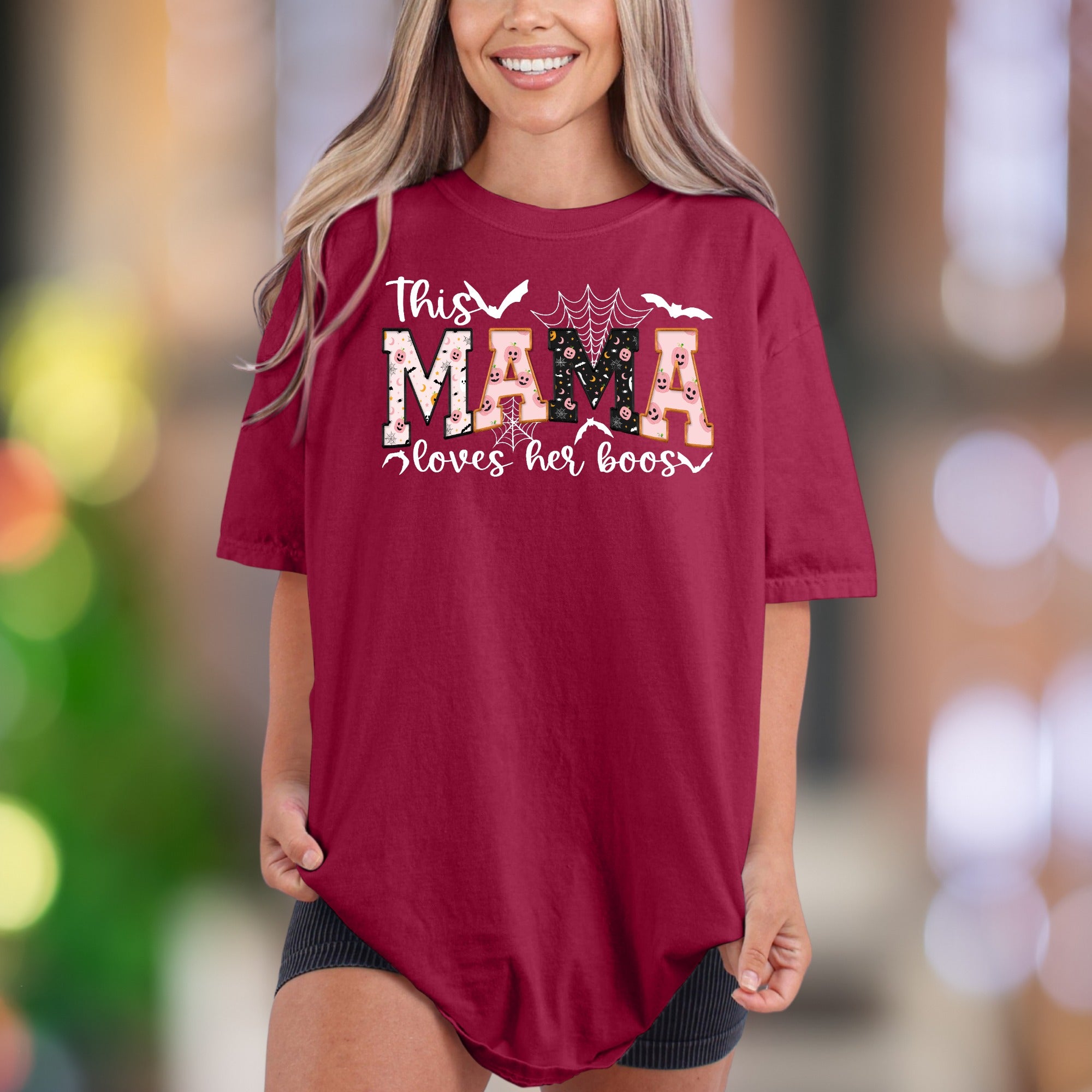 "This Mama Loves Her Boos" | Comfort Colors Unisex Adult T-Shirt | Spooky Mama Fun