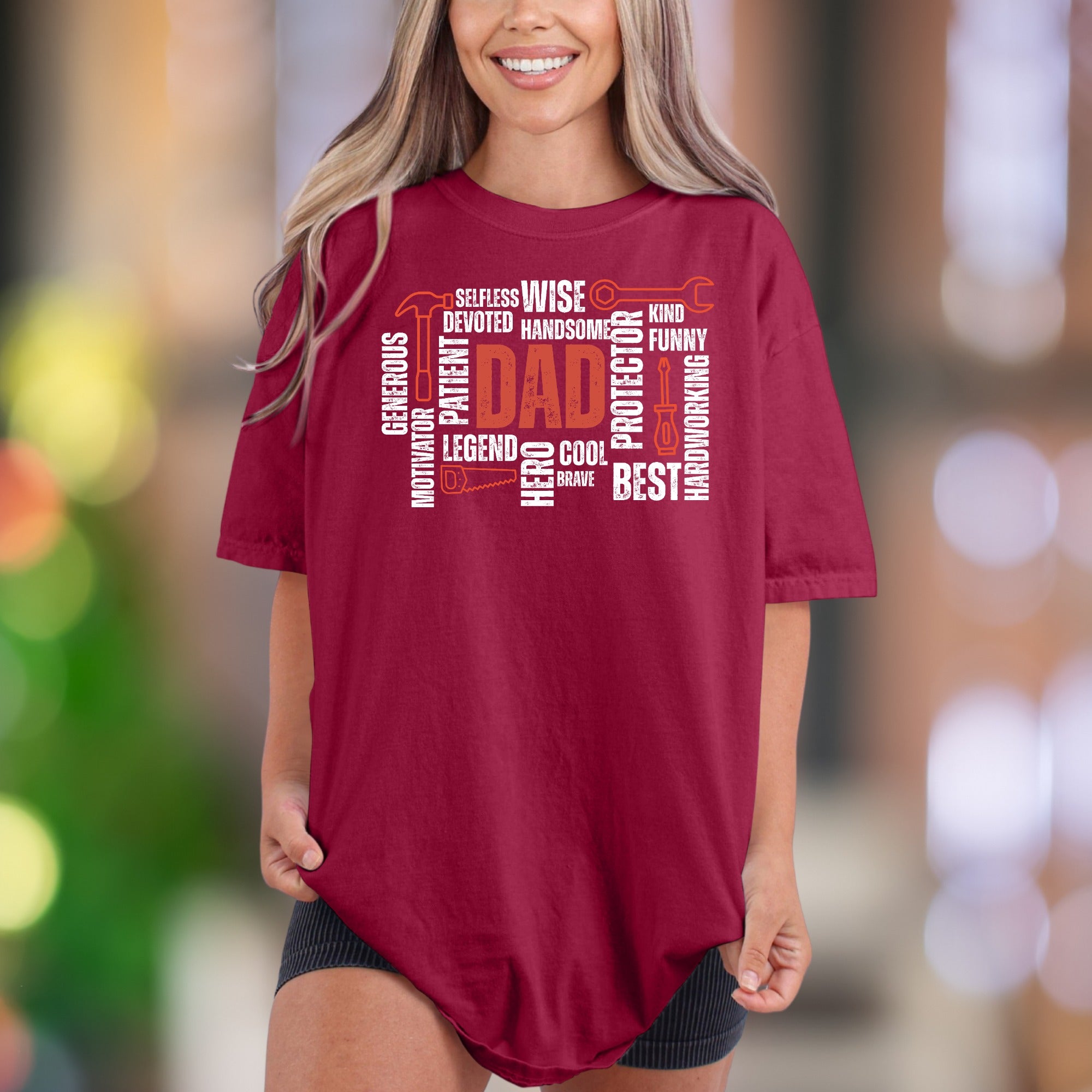 "Dad" Word Cloud | Comfort Colors Unisex Adult T-Shirt | Heartfelt Lifestyle Gift
