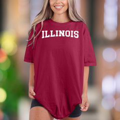 "ILLINOIS" | Comfort Colors Unisex Adult T-Shirt | Classic State Pride Tee