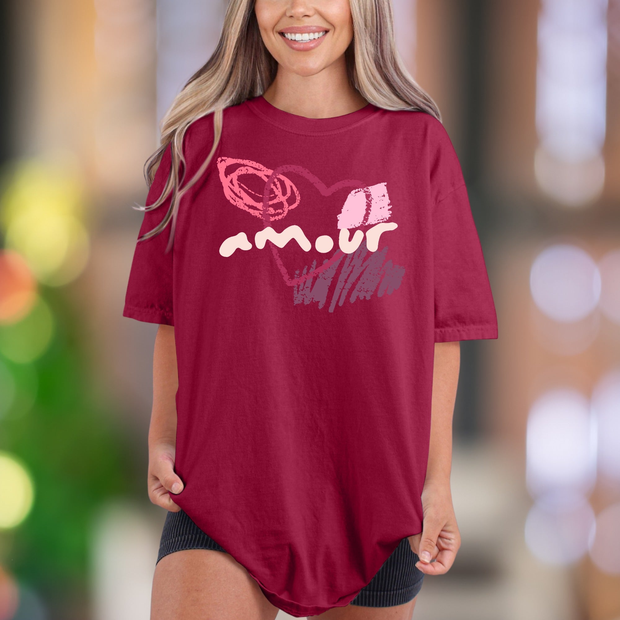 "Amour" | Comfort Colors Unisex Adult T-Shirt | Artistic Love Expression