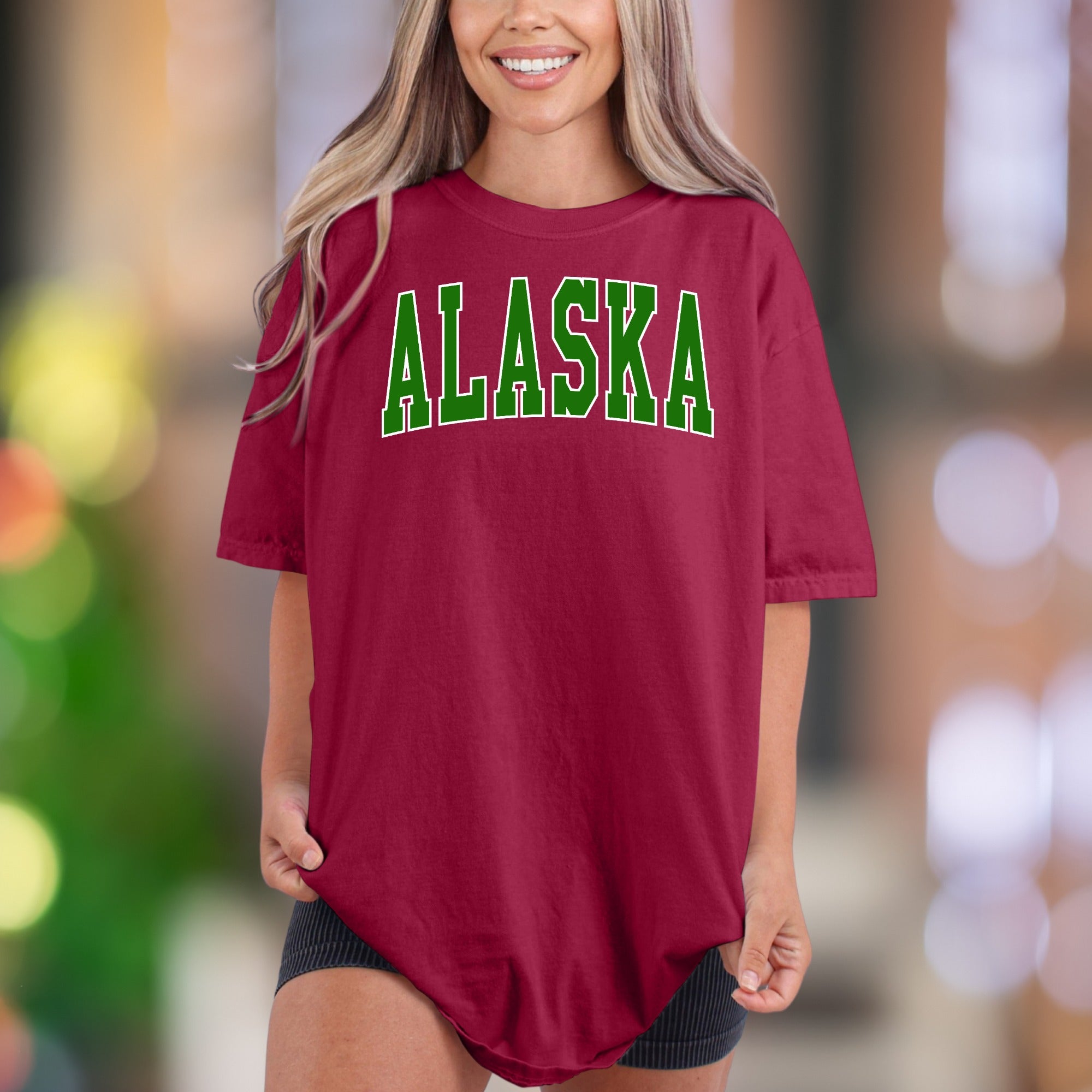 "ALASKA" | Comfort Colors Unisex Adult T-Shirt | Retro Collegiate Style